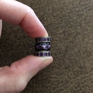 Pandora purple charms, set of 3